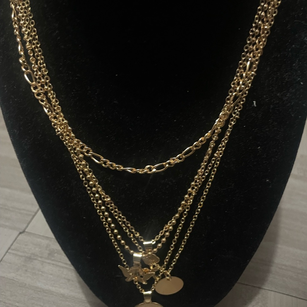 Gold Chain Necklace with Louis Vuitton Lock 437 Pendant - Picture 8 of 11